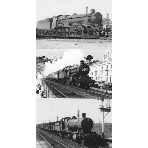 281 - Railway. GWR Locomotives. A shoebox of approx. 1000, black and white postcard size prints of GWR, BR... 