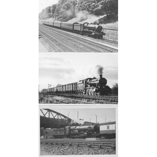 281 - Railway. GWR Locomotives. A shoebox of approx. 1000, black and white postcard size prints of GWR, BR... 