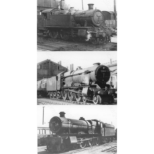 281 - Railway. GWR Locomotives. A shoebox of approx. 1000, black and white postcard size prints of GWR, BR... 