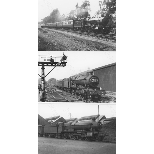 281 - Railway. GWR Locomotives. A shoebox of approx. 1000, black and white postcard size prints of GWR, BR... 