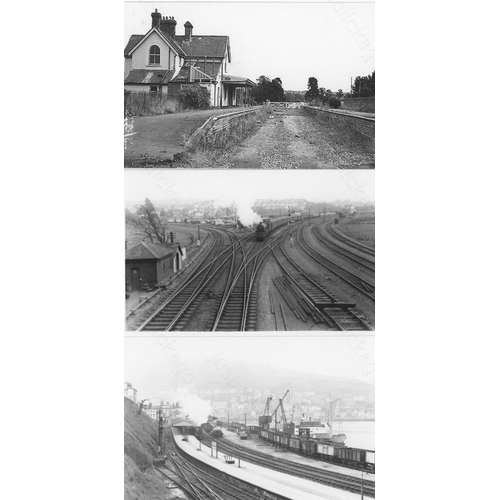 282 - Railway. Infrastructure. A good collection of approx. 400, black and white postcard size prints. The... 