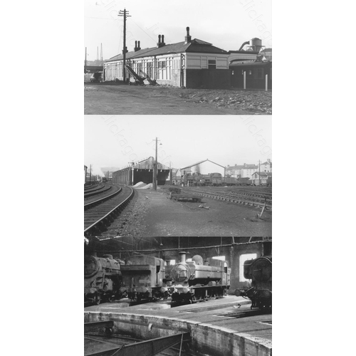 287 - Railway. Infrastructure. A selection of approx. 300, black and white postcard sized prints, with som... 