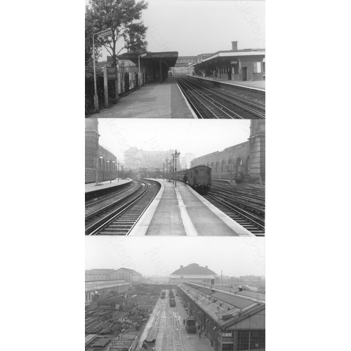 288 - Railway. Infrastructure. A selection of approx. 400, black and white postcard sized prints, with som... 