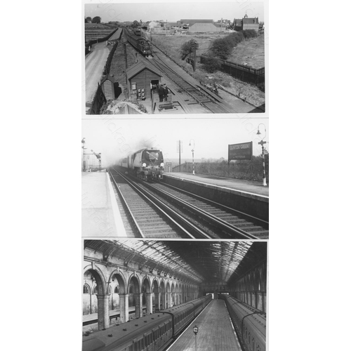 288 - Railway. Infrastructure. A selection of approx. 400, black and white postcard sized prints, with som... 