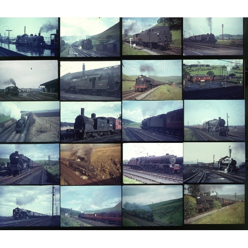 436 - Railway. BR Steam. A small selection of 42 x 35mm  colour slides on mixed film stock (some of the sl... 