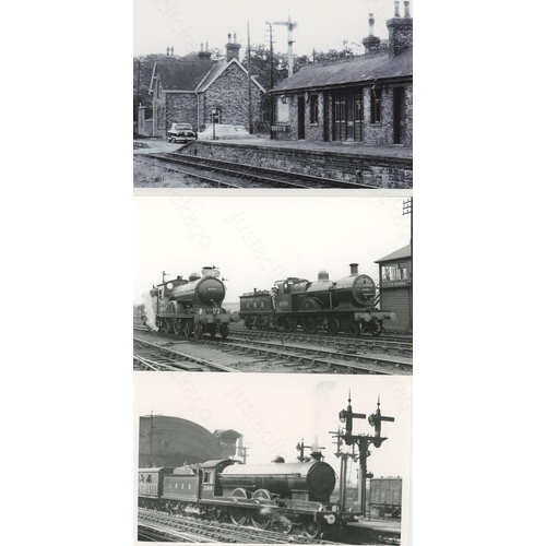 47 - Railway. B.R. Steam. An album of black and white, postcard size prints. There are approx. 95 prints,...