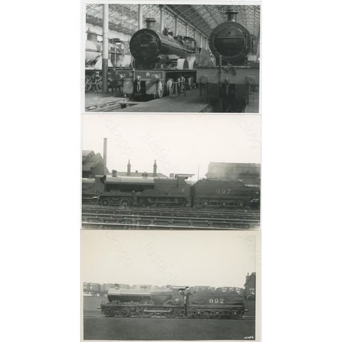 48 - Railway. Pre-Grouping - Midland Railway. An album of mainly black and white, postcard size prints. T... 