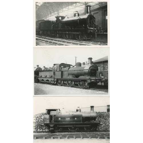 48 - Railway. Pre-Grouping - Midland Railway. An album of mainly black and white, postcard size prints. T... 