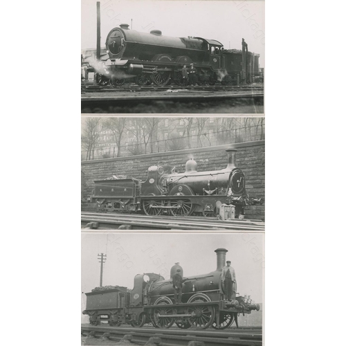 49 - Railway. Pre-Grouping - Scotland. An album of mainly black and white, postcard size prints. There ar... 