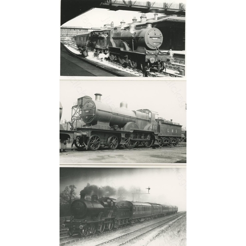 50 - Railway. L.M.S. Locomotives. An album of mainly black and white, postcard size prints. There are app... 