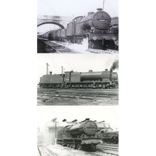 50 - Railway. L.M.S. Locomotives. An album of mainly black and white, postcard size prints. There are app... 