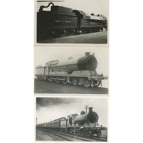 51 - Railway. Pre-Grouping - Great Central Railway. An album of  black and white, postcard size prints. T... 