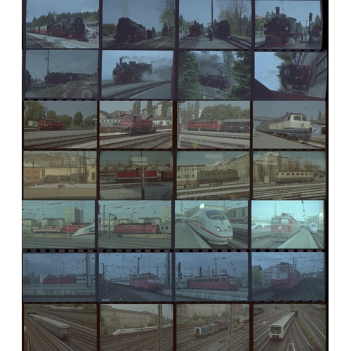 55 - Railway. Overseas Traction - Europe. A folder of approx. 1000 x 35mm colour negatives with a few bla... 