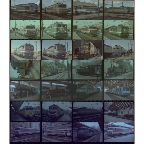 55 - Railway. Overseas Traction - Europe. A folder of approx. 1000 x 35mm colour negatives with a few bla... 