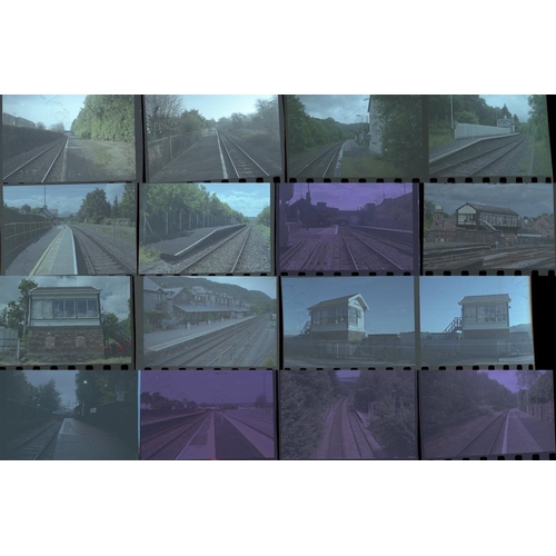 76 - Railway. Infrastructure. A small slection of approx. 70 x 35mm, black and white and colour negatives... 