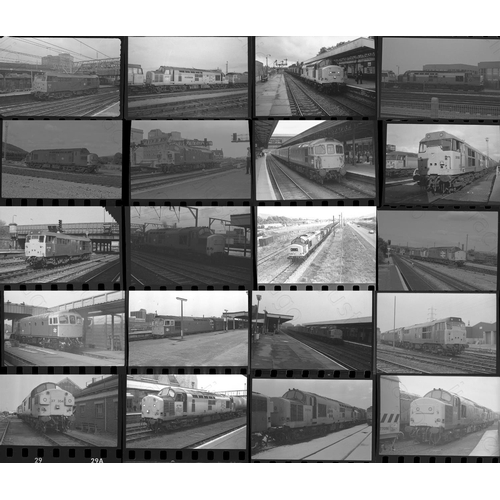 78 - Railway. Modern Traction, Type 3's. Approx. 100, mainly 35mm, individual black and white negatives. ... 