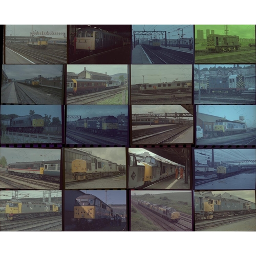 79 - Railway. Modern Traction. Approx. 100 x 35mm, individual colour negatives. A good assortment of dies... 