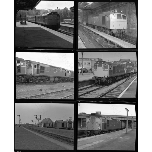 81 - Railway. Modern Traction. Approx. 100 x 35mm and a few medium format, individual black and white neg... 