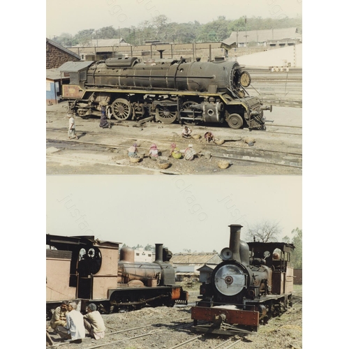 90 - Railway. Overseas Traction - INDIA. A good selection of working steam taken in India, in 1988 and 19... 