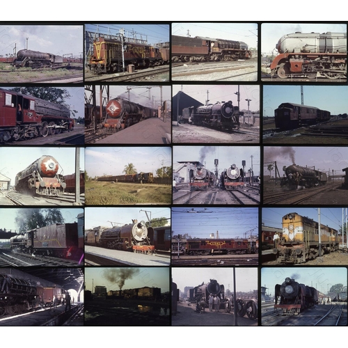 97 - Railway. Overseas Traction - INDIA. A small selection of approx. 42 x 35mm, colour slides, mainly on... 