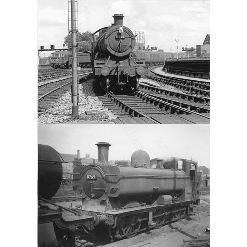 1 - Railway. BR Steam. An assortment of approx. 110 black and white, 7