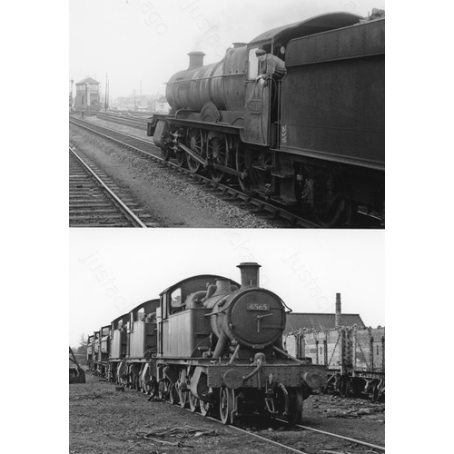 1 - Railway. BR Steam. An assortment of approx. 110 black and white, 7