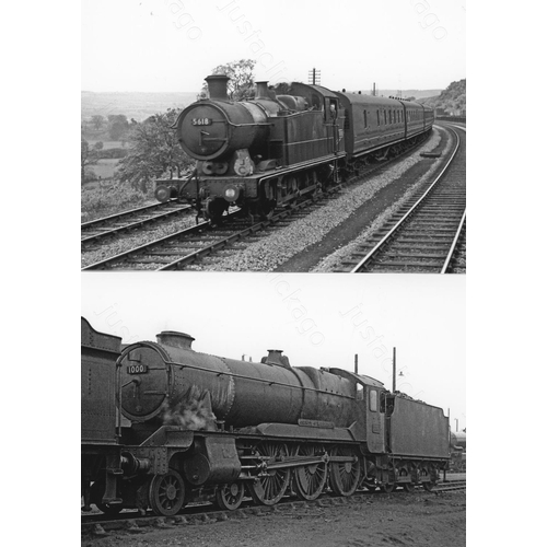 1 - Railway. BR Steam. An assortment of approx. 110 black and white, 7