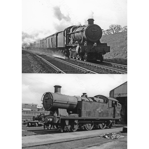 1 - Railway. BR Steam. An assortment of approx. 110 black and white, 7