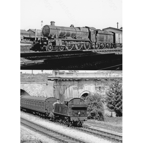 1 - Railway. BR Steam. An assortment of approx. 110 black and white, 7