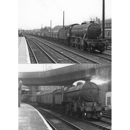 10 - Railway. BR Steam. An assortment of approx. 100 black and white, 7