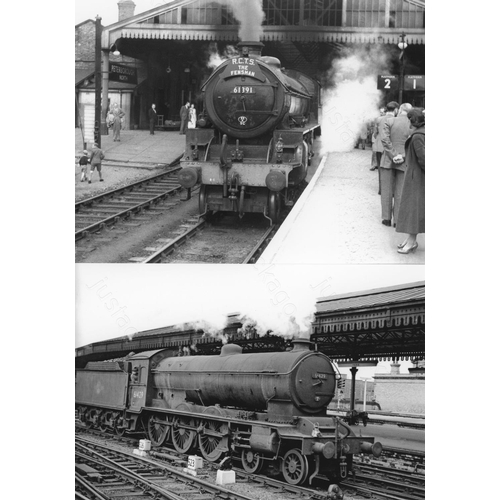 10 - Railway. BR Steam. An assortment of approx. 100 black and white, 7