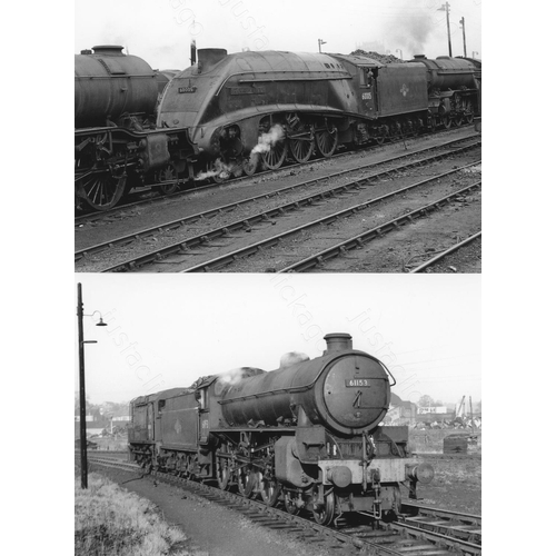 10 - Railway. BR Steam. An assortment of approx. 100 black and white, 7