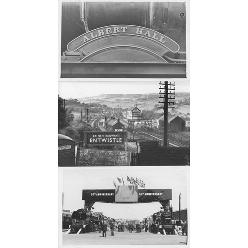 120 - Railway. B.R. Steam. A good collection of approx. 200, black and white, postcard size prints (a few ... 