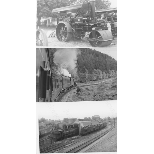 120 - Railway. B.R. Steam. A good collection of approx. 200, black and white, postcard size prints (a few ... 