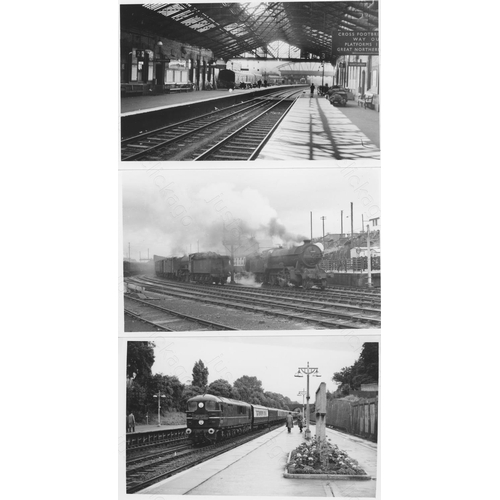 120 - Railway. B.R. Steam. A good collection of approx. 200, black and white, postcard size prints (a few ... 