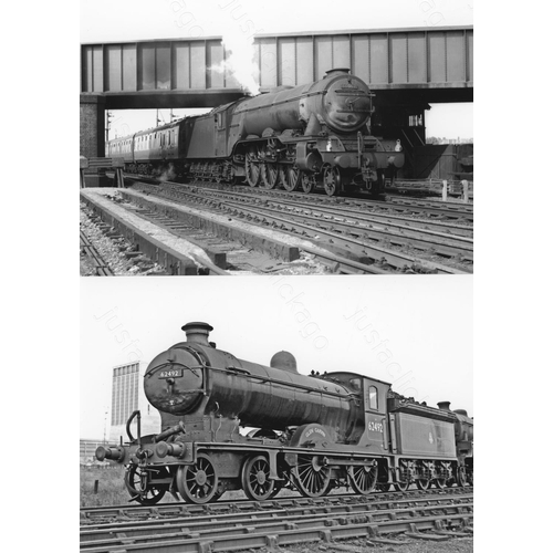 127 - Railway. BR Steam. An assortment of approx. 78 black and white, 7