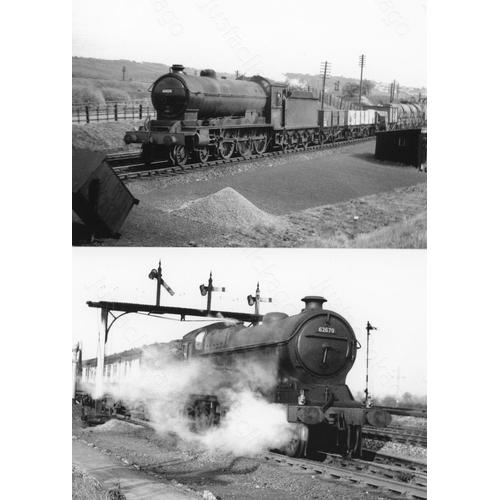 127 - Railway. BR Steam. An assortment of approx. 78 black and white, 7