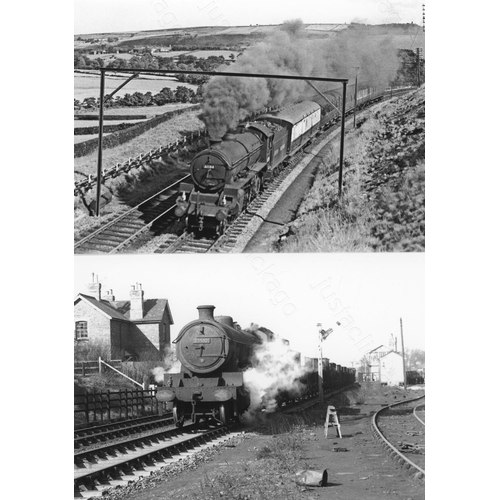 127 - Railway. BR Steam. An assortment of approx. 78 black and white, 7