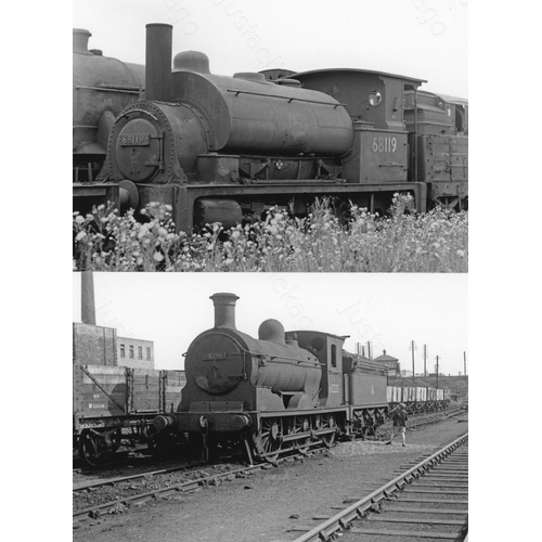 127 - Railway. BR Steam. An assortment of approx. 78 black and white, 7