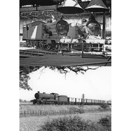 127 - Railway. BR Steam. An assortment of approx. 78 black and white, 7