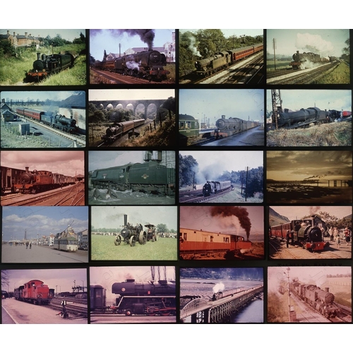 181 - Railway. B. R. Steam. A large collection of approx. 750 x 35mm, DUPLICATE and non-duplicate, colour ... 