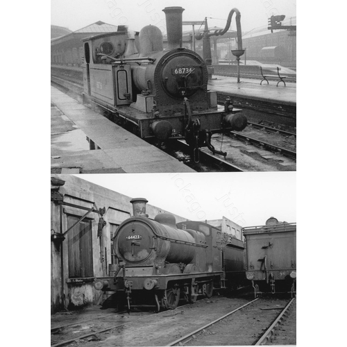 2 - Railway. BR Steam. An assortment of approx. 100 black and white, 7