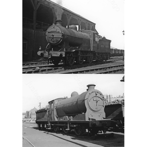 2 - Railway. BR Steam. An assortment of approx. 100 black and white, 7