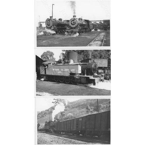 207 - Railway. Overseas Traction - SOUTH AFRICA. A collection of approx. 120, black and white, postcard si... 