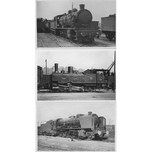 208 - Railway. Overseas Traction - FRANCE. A collection of approx. 250, black and white, postcard size pri... 