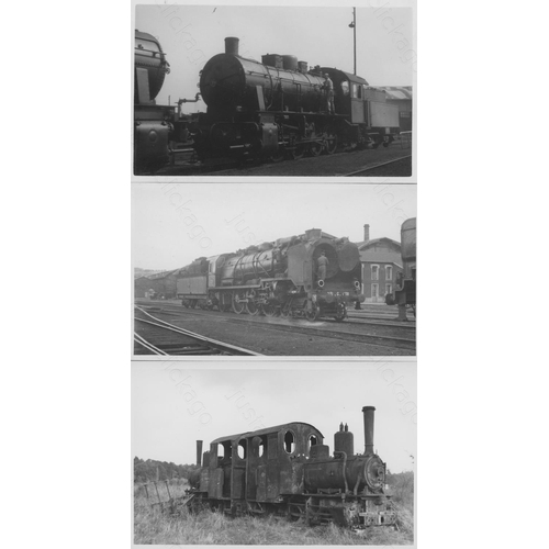 208 - Railway. Overseas Traction - FRANCE. A collection of approx. 250, black and white, postcard size pri... 