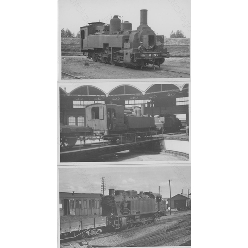 208 - Railway. Overseas Traction - FRANCE. A collection of approx. 250, black and white, postcard size pri... 