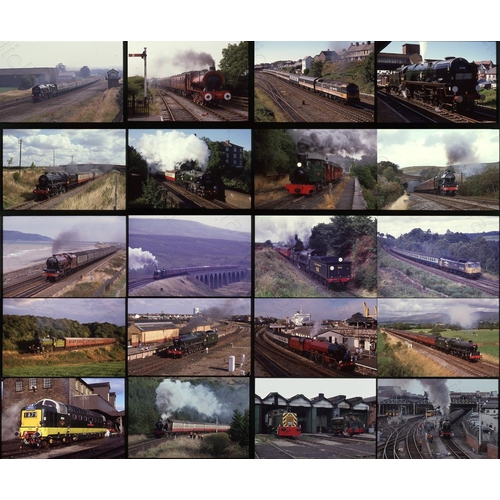 223 - Railway. Heritage Steam, Heritage Diesel and modern traction. A large collection of approx. 500 x 35... 