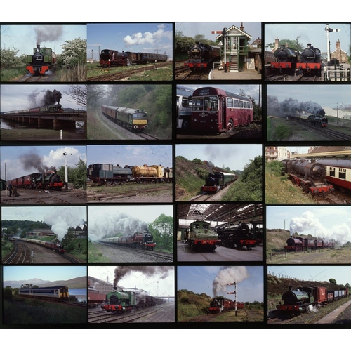 224 - Railway. Heritage Steam, Heritage Diesel and modern traction. A large collection of approx. 600+ x 3... 