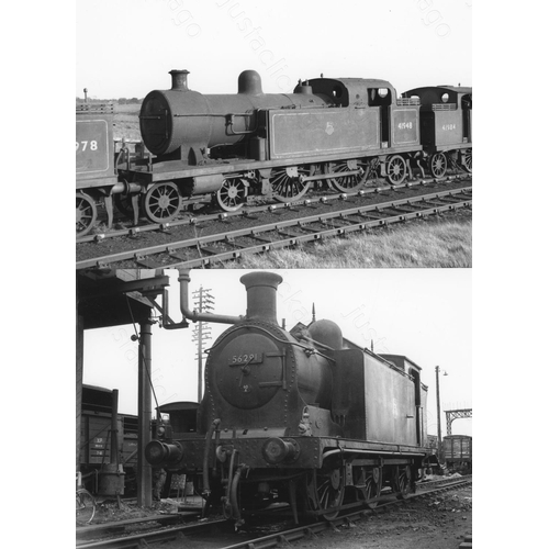 3 - Railway. BR Steam. An assortment of approx. 100 black and white, 7